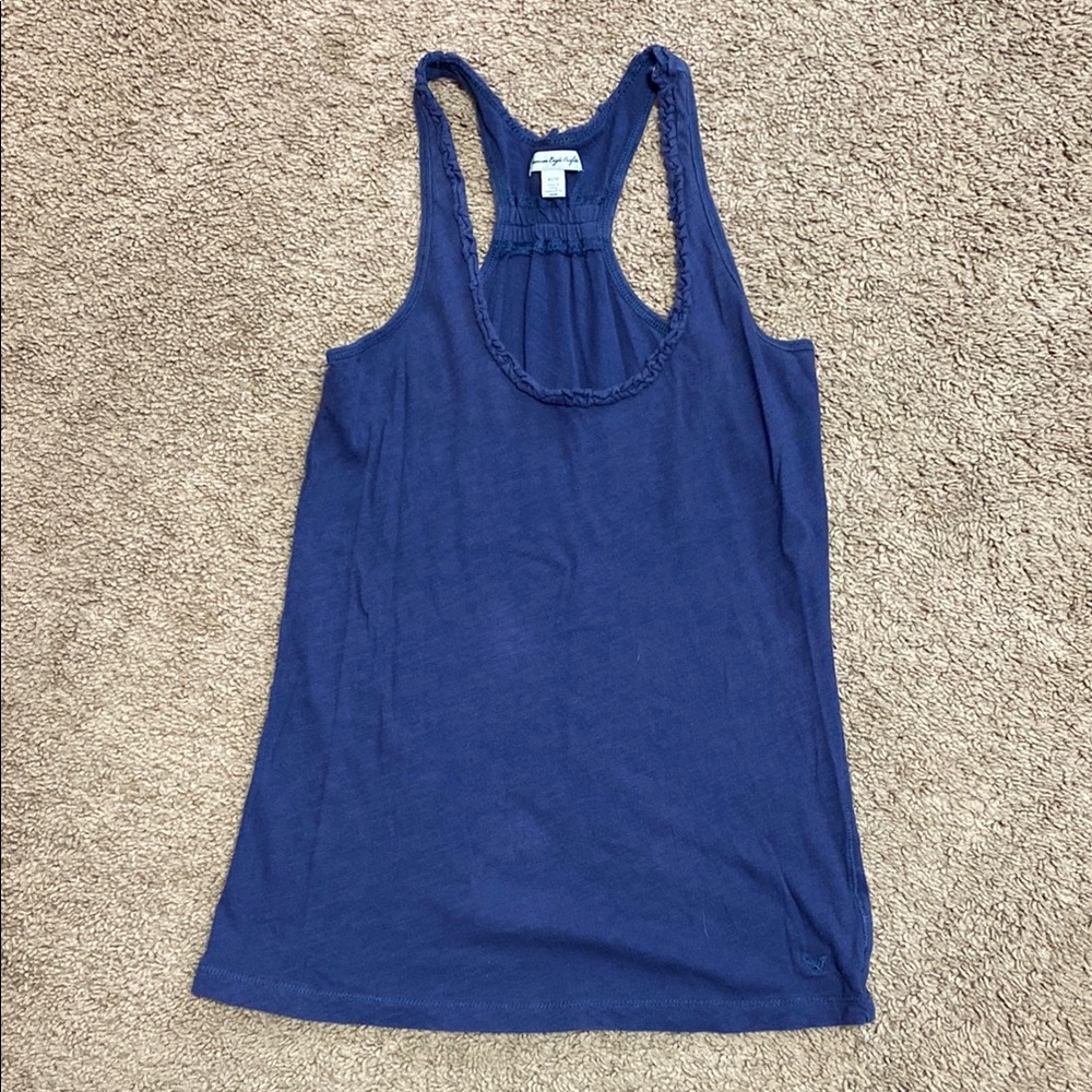 American Eagle Outfitters Blue Racerback Tank Top